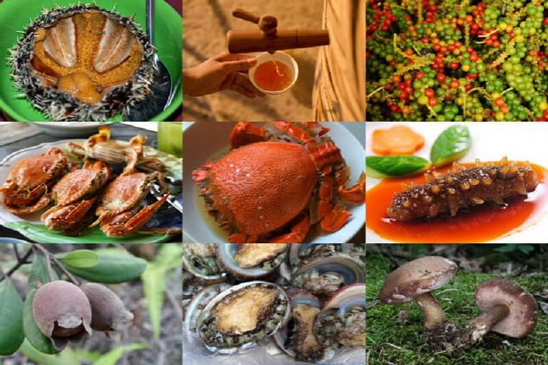 Một đĩa gỏi cá trích đầy đặn bày cùng chai rượu sim Phú Quốc đặc trưng, cho thấy sự kết hợp ăn ý của ẩm thực địa phương.